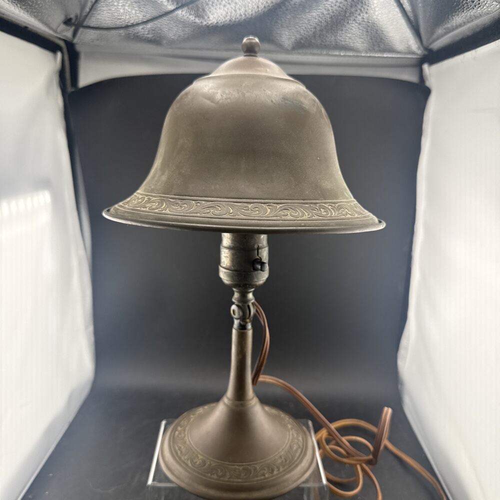 Antique 1925 Greist Mfg Co Brass Desk Lamp Super Adjustable Clamp Light Vintage